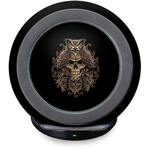 Skull and Owl by Sarah Richter Fast Charge Wireless Charging Stand Skin